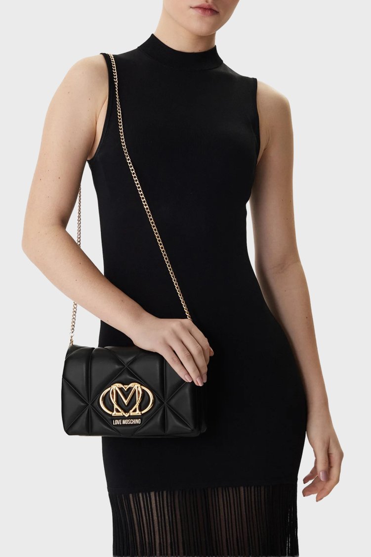 Love Moschino Kapitoneli Zincir Askılı Bayan Çanta JC4043PP1OLC0000 SİYAH - Love Moschino (1)