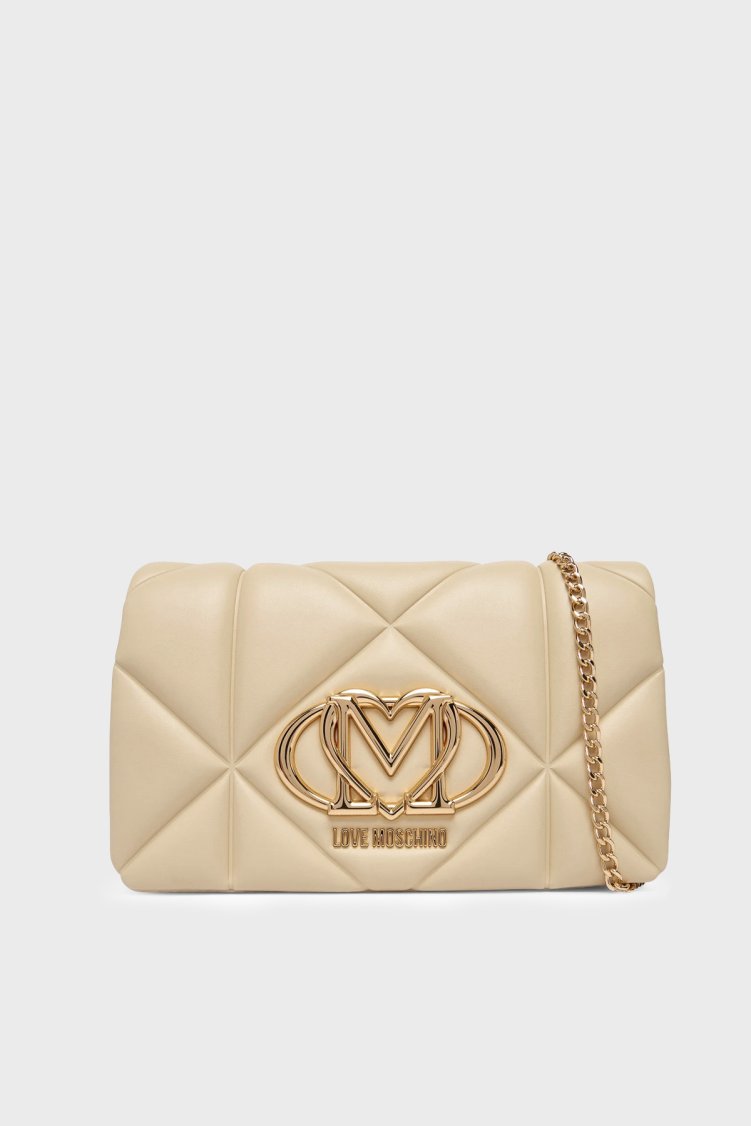 Love Moschino Kapitoneli Zincir Askılı Bayan Çanta JC4043PP1OLC0129 BEJ - Love Moschino