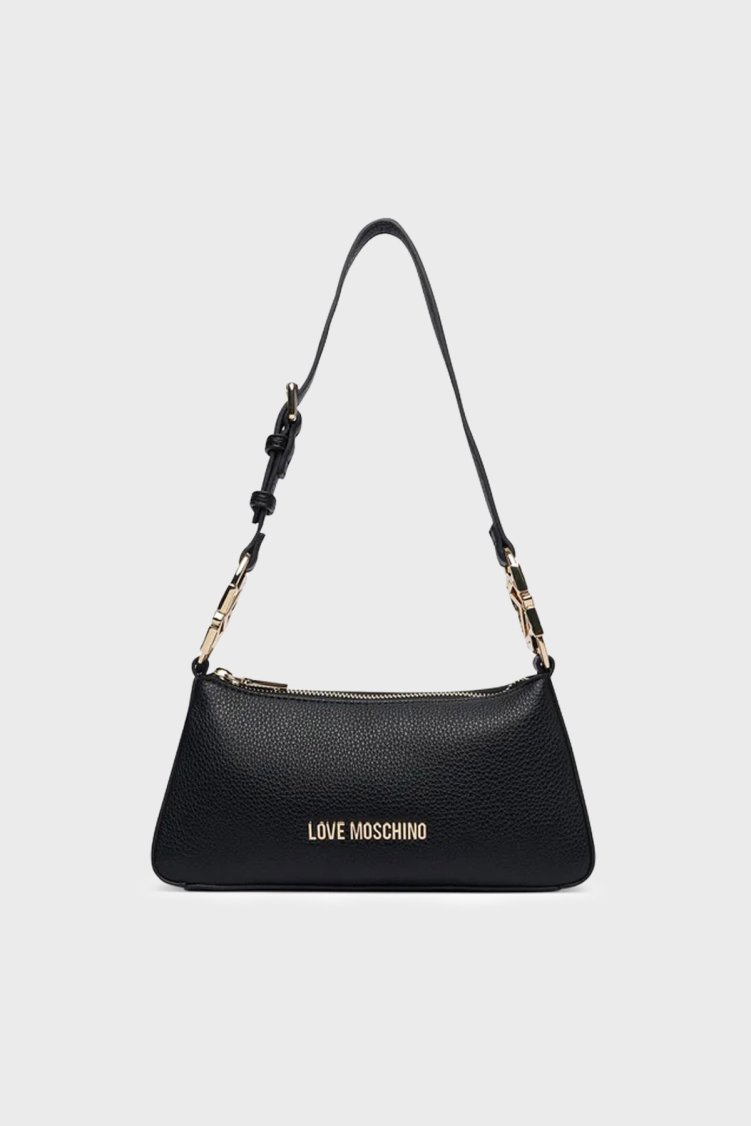 Love Moschino Logolu Ayarlanabilir Askılı Kadın Çanta JC4007PP1PLB0000 Siyah - Love Moschino