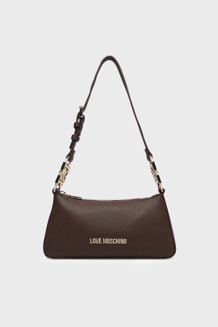 Love Moschino Logolu Ayarlanabilir Askılı Kadın Çanta JC4007PP1PLB0300 Kahve - Love Moschino
