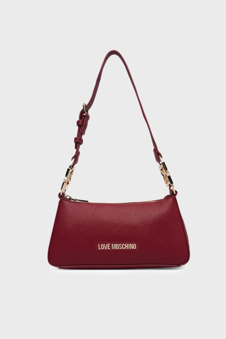 Love Moschino Logolu Ayarlanabilir Askılı Kadın Çanta JC4007PP1PLB0552 Bordo - Love Moschino