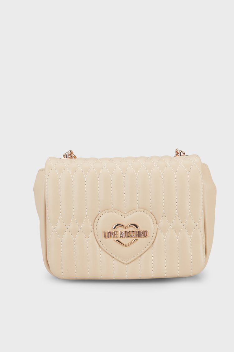 Love Moschino Logolu Ayarlanabilir Askılı Kadın Çanta JC4015PP1OLJ0129 BEJ - Love Moschino