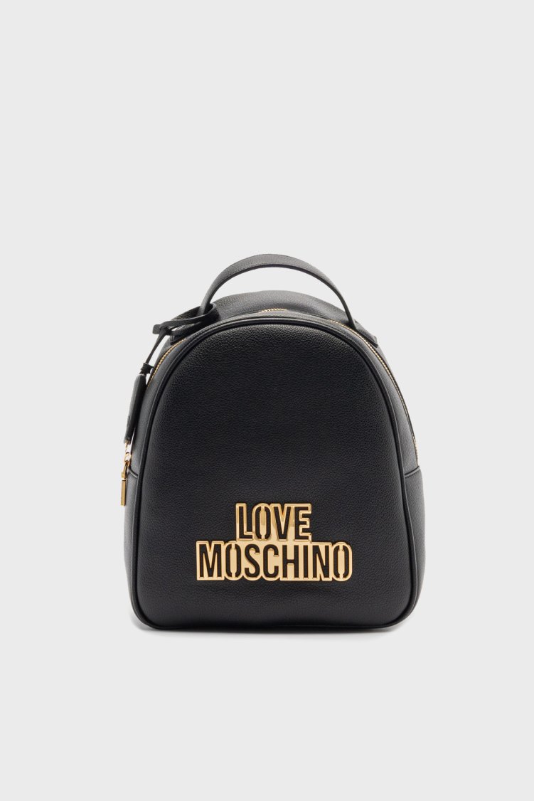 Love Moschino Logolu Ayarlanabilir Çift Askılı Bayan Sırt Çantası JC4338PP0LKO0000 SİYAH - Love Moschino