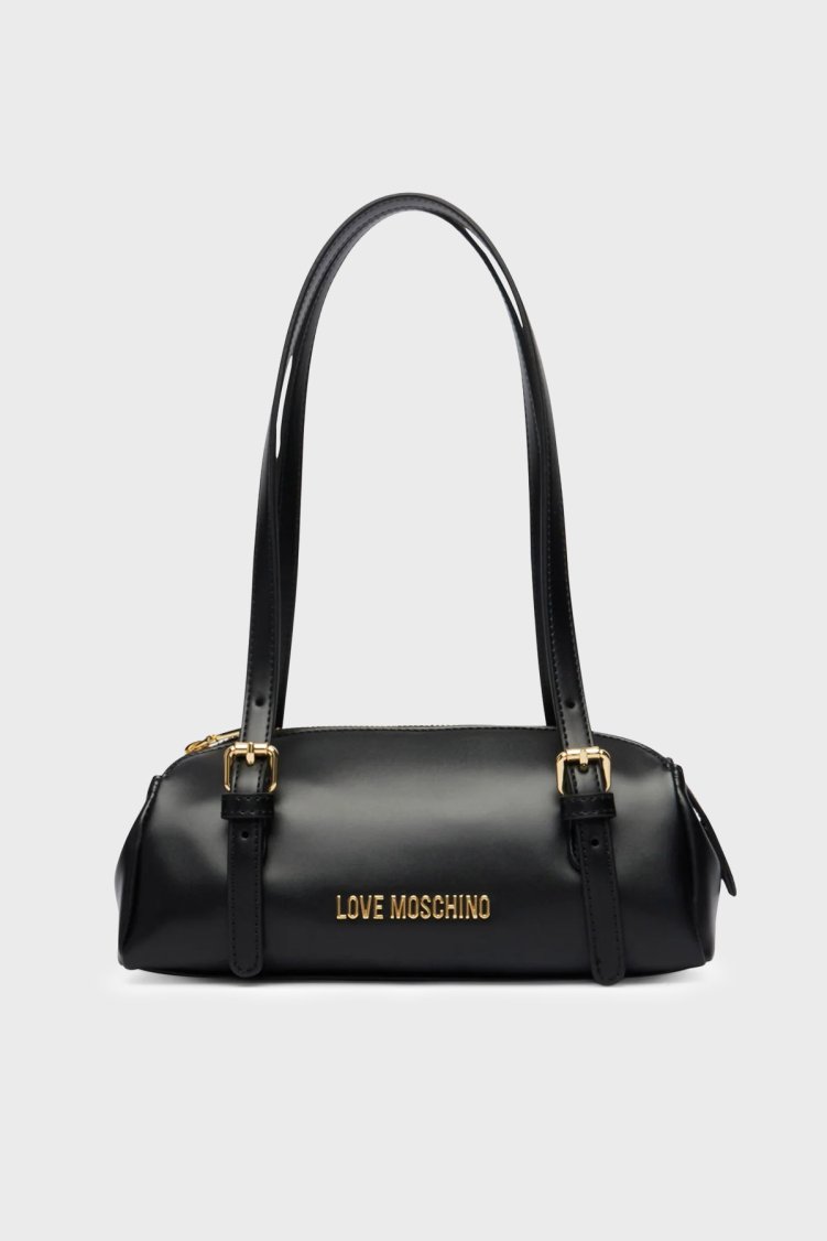 Love Moschino Logolu Ayarlanabilir Omuz Askılı Kadın Çanta JC4101PP1PLY0000 Siyah - Love Moschino