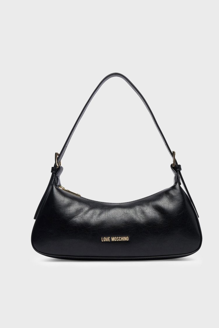 Love Moschino Logolu Ayarlanabilir Omuz Askılı Kadın Çanta JC4390PP1PKO0000 Siyah - Love Moschino