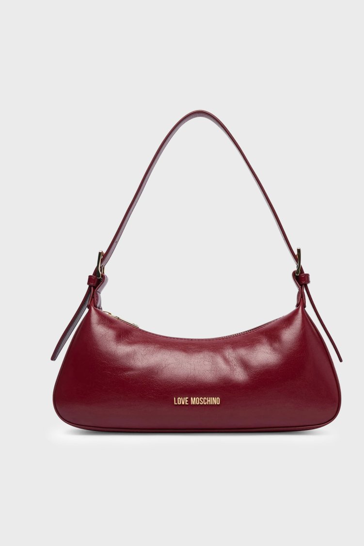 Love Moschino Logolu Ayarlanabilir Omuz Askılı Kadın Çanta JC4390PP1PKO0552 Bordo - Love Moschino