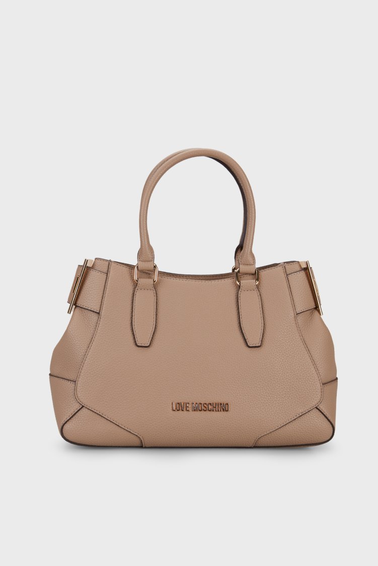 Love Moschino Logolu Çıkarılabilir Askılı Kadın Çanta JC4097PP1PLT1105 Taba - Love Moschino