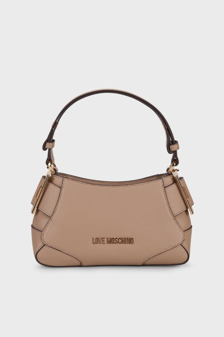 Love Moschino Logolu Çıkarılabilir Askılı Kadın Çanta JC4098PP1PLT1105 Taba - Love Moschino