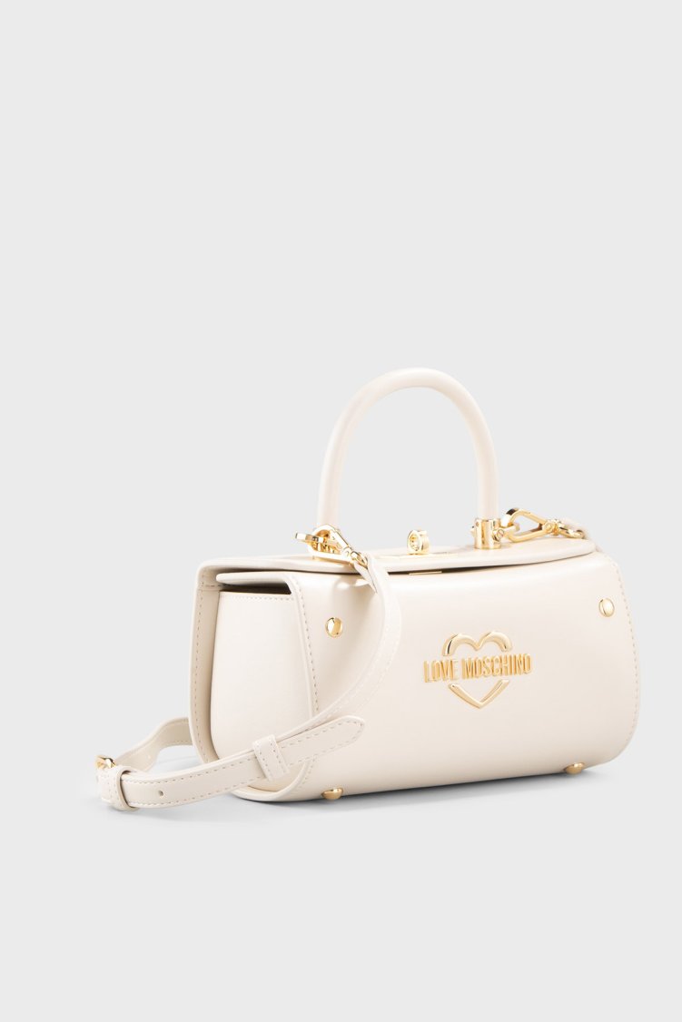 Love Moschino Logolu Çıkarılabilir Askılı Kadın Çanta JC4118PP1PLO3110 Bej - Love Moschino (1)