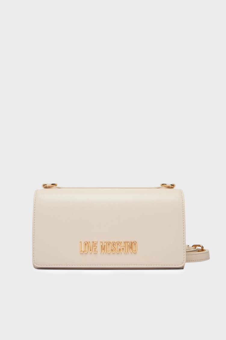 Love Moschino Logolu Çıkarılabilir Askılı Kadın Çanta JC4170PP1OLX0110 BEJ - Love Moschino