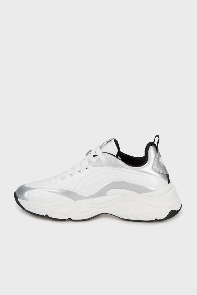 Love Moschino Logolu Deri Kalın Tabanlı Sneaker Bayan Ayakkabı JA15376G0NJT010A BEYAZ - Love Moschino (1)