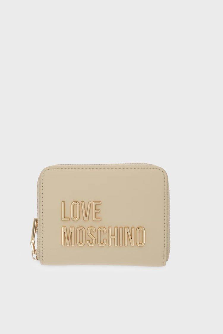 Love Moschino Logolu Fermuarlı Bayan Cüzdan JC5613PP1OKD0129 BEJ - Love Moschino