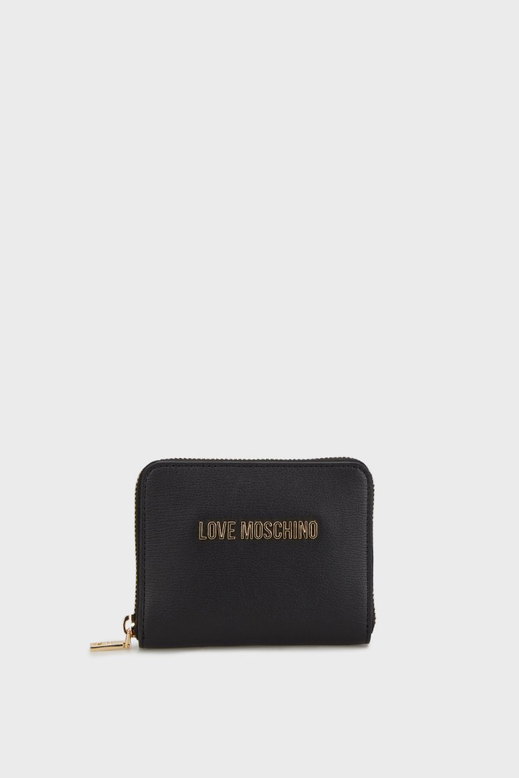 Love Moschino Logolu Fermuarlı Bayan Cüzdan JC5702PP0LLD0000 SİYAH - Love Moschino