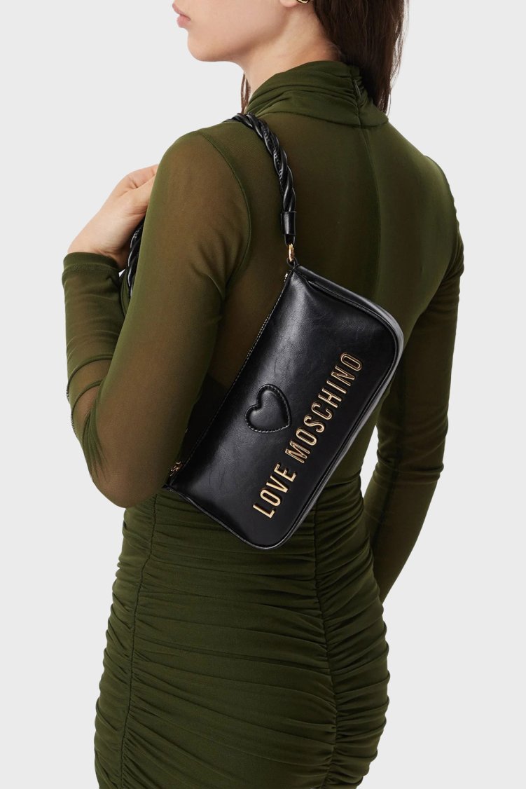 Love Moschino Logolu Omuz Askılı Kadın Çanta JC4132PP1PL1100A Siyah - Love Moschino (1)