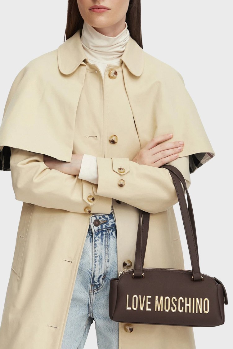 Love Moschino Logolu Omuz Askılı Kadın Çanta JC4184PP1PKD0300 Kahve - Love Moschino (1)