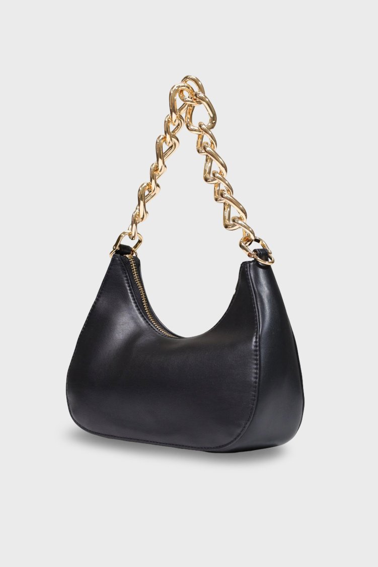 Love Moschino Logolu Zincir Detaylı Çıkarılabilir Askılı Kadın Çanta JC4161PP1PL1400A Siyah - Love Moschino (1)
