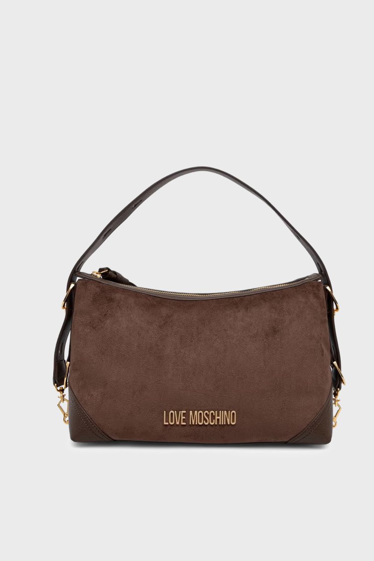 Love Moschino Süet Ayarlanabilir Askılı Kadın Çanta JC4091PP1PLD130A Kahve-bej - Love Moschino