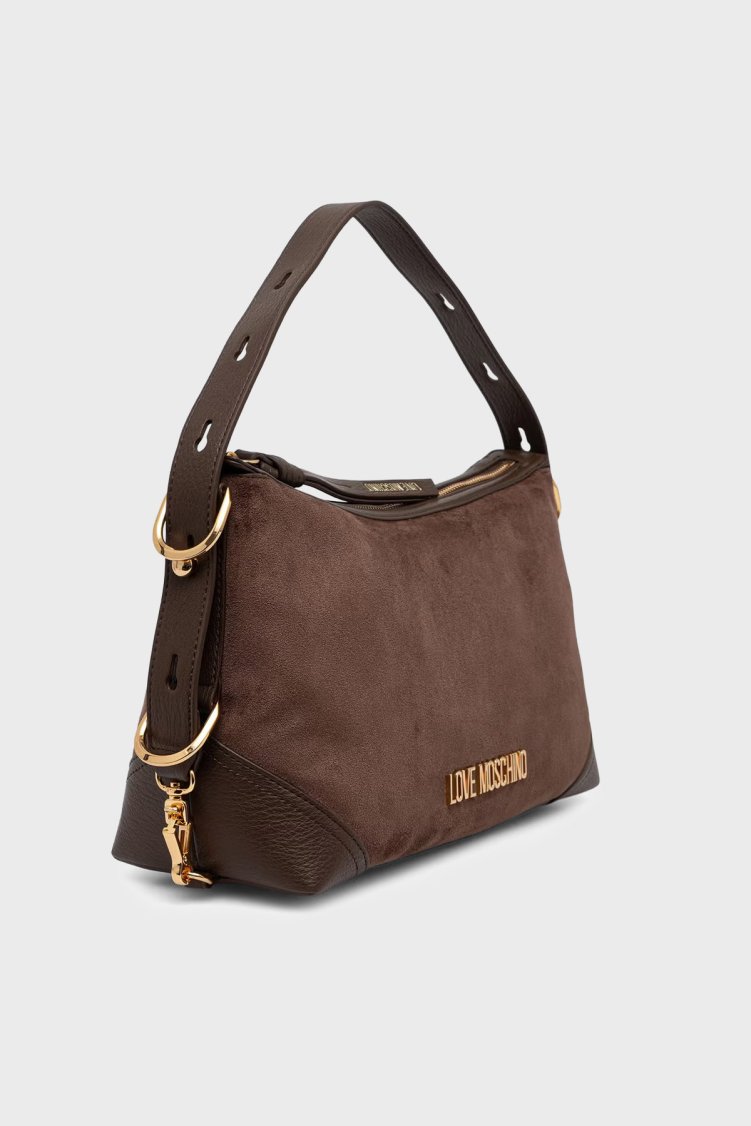 Love Moschino Süet Ayarlanabilir Askılı Kadın Çanta JC4091PP1PLD130A Kahve-bej - Love Moschino (1)