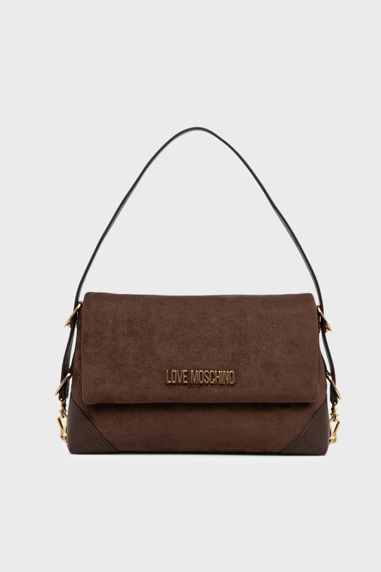 Love Moschino Süet Ayarlanabilir Askılı Kadın Çanta JC4092PP1PLD130A Kahve-bej - Love Moschino