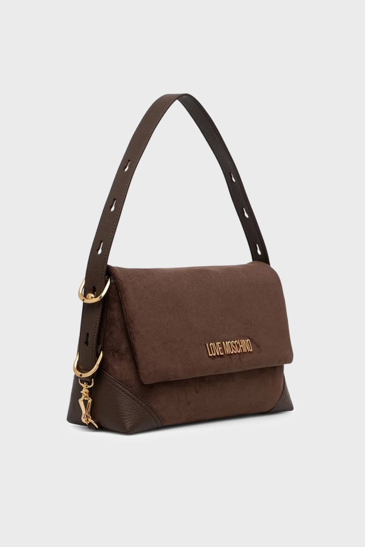 Love Moschino Süet Ayarlanabilir Askılı Kadın Çanta JC4092PP1PLD130A Kahve-bej - Love Moschino (1)