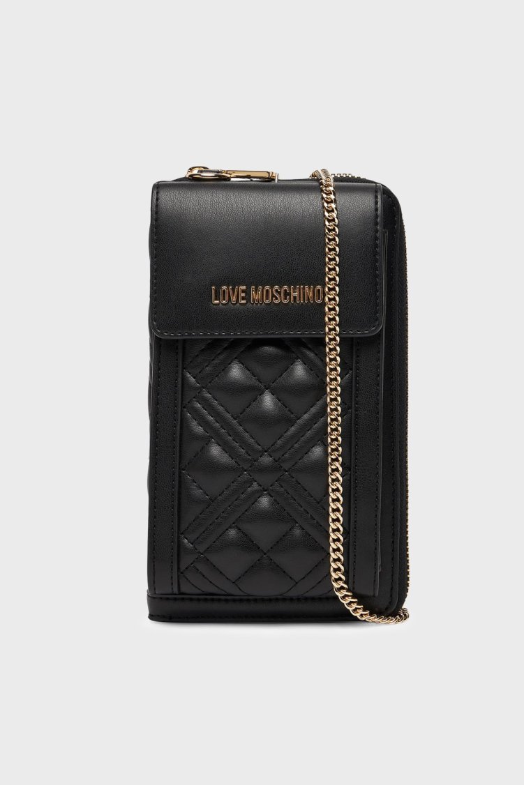 Love Moschino Zincir Askılı Kadın Cüzdan JC5682PP1PLA0000 Siyah - Love Moschino