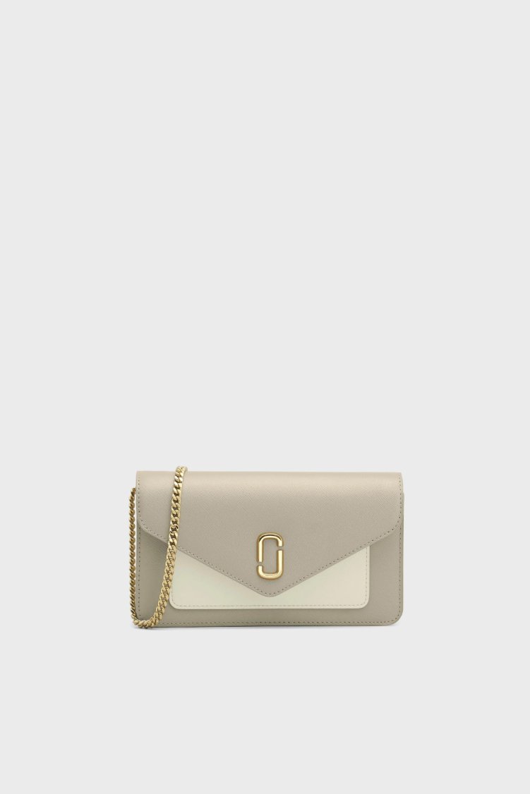 Marc Jacobs Deri Çıkarılabilir Zincir Askılı Portföy Kadın Cüzdan 2F3SMN066S07 241 AÇIK HAKİ - Marc Jacobs