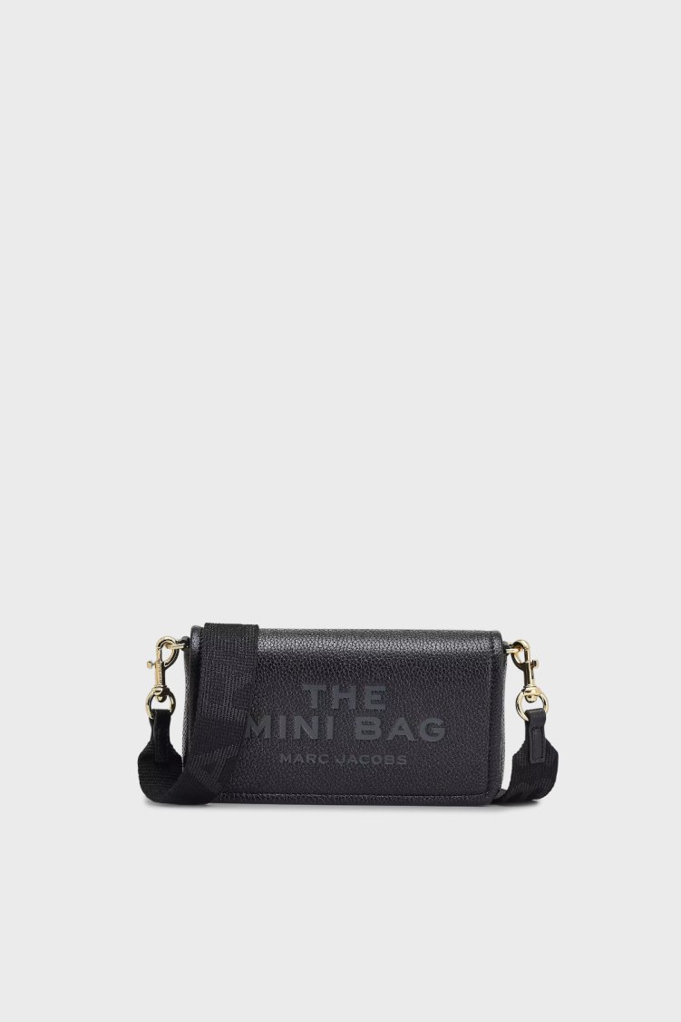 Marc Jacobs Hakiki Deri Logolu Çıkarılabilir Askılı The Mini Kadın Çanta 2S4SMN080S02 001 SİYAH - Marc Jacobs