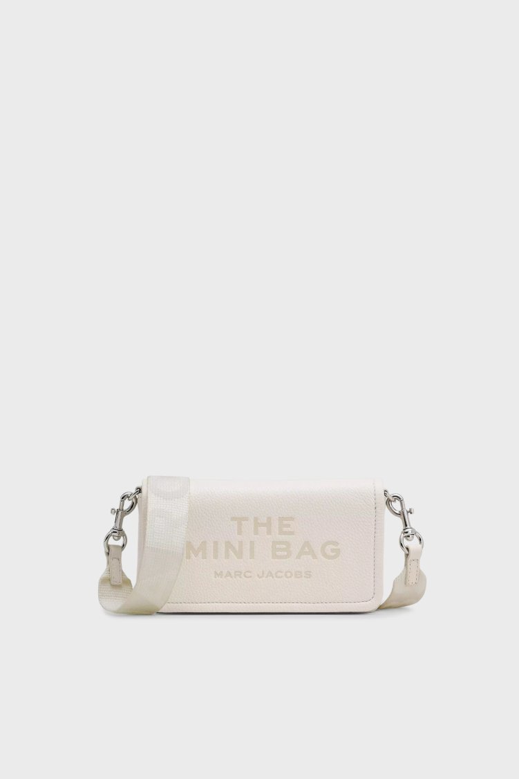 Marc Jacobs Hakiki Deri Logolu Çıkarılabilir Askılı The Mini Kadın Çanta 2S4SMN080S02 137 BEYAZ - Marc Jacobs