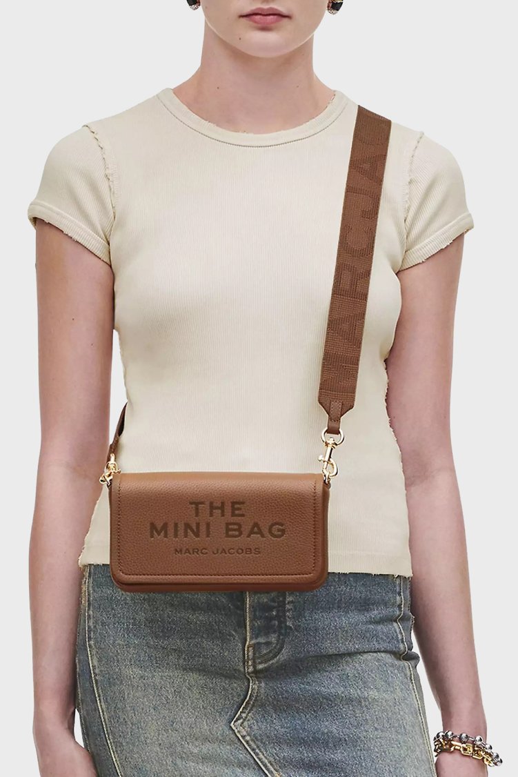 Marc Jacobs The Mini Hakiki Deri Logolu Çıkarılabilir Askılı Kadın Çanta 2S4SMN080S02 212 Taba - Marc Jacobs (1)