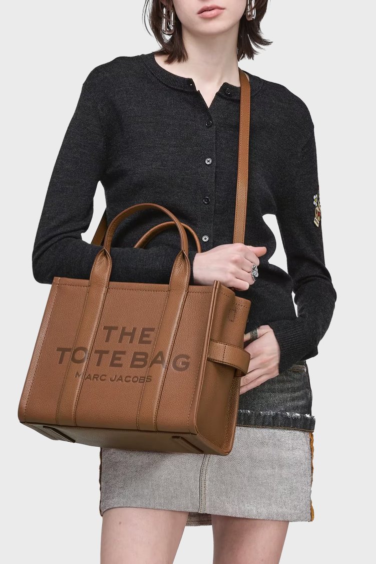 Marc Jacobs Logolu Çıkarılabilir Askılı Deri Tote Kadın Çanta H004L01PF21 212 Taba - Marc Jacobs (1)