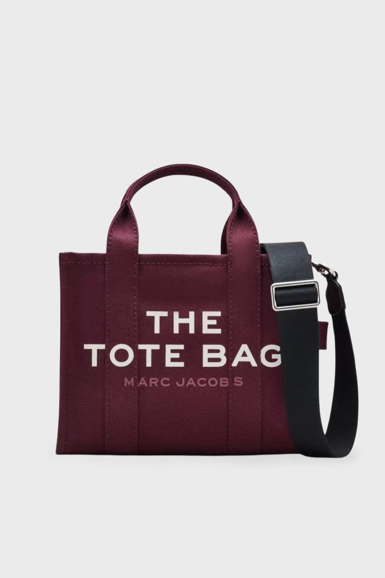 Marc Jacobs Logolu Çıkarılabilir Askılı Deri Tote Kadın Çanta M0016493 510 Mürdüm - Marc Jacobs