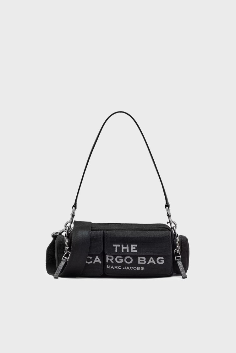 Marc Jacobs The Cargo Pamuklu Logolu Çıkarılabilir Askılı Kadın Çanta 2P5HSH025H03 001 Siyah - Marc Jacobs