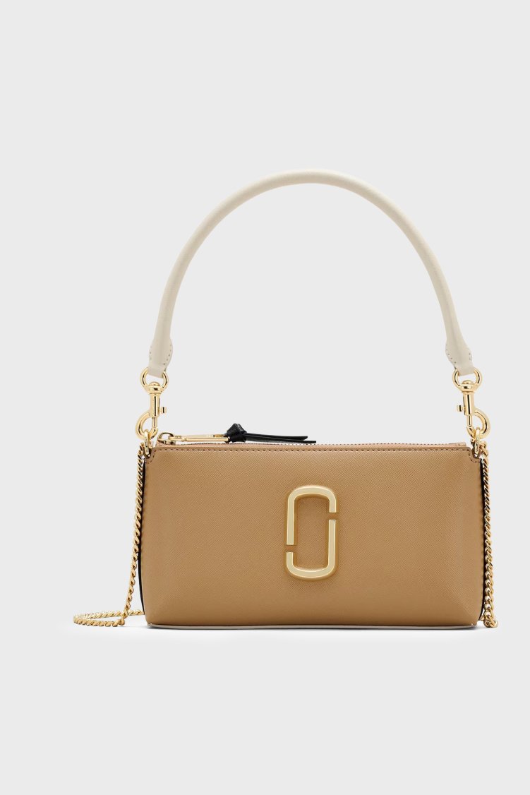 Marc Jacobs The Pochette Deri Logolu Zincir Askılı Kadın Çanta 2P5SMN021S02 233 CAMEL - Marc Jacobs