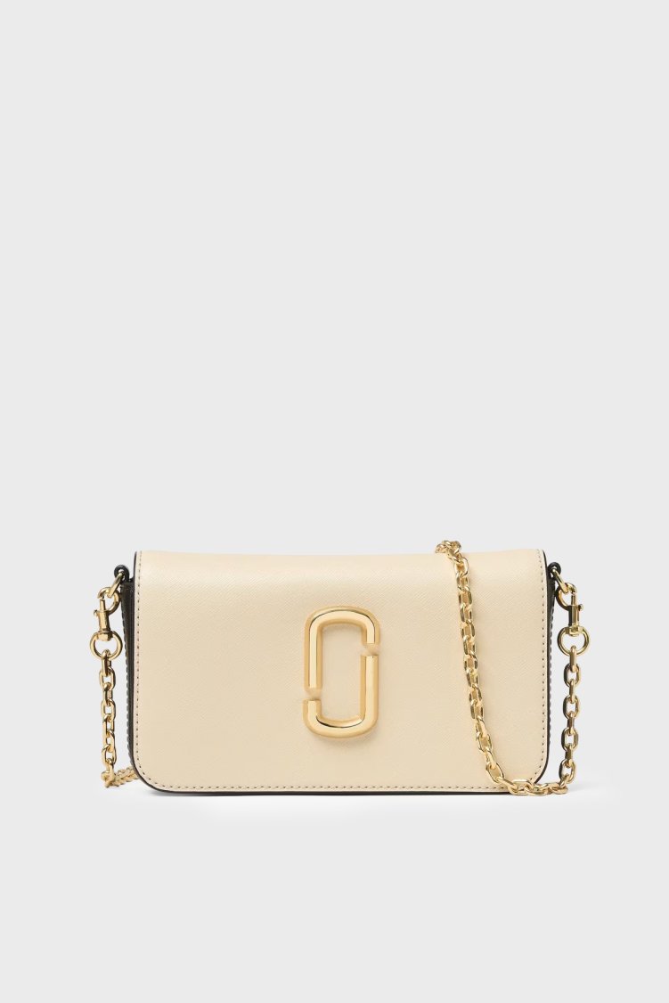 Marc Jacobs The Snapshot Ayarlanabilir Omuz Askılı Hakiki Deri Kadın Çanta 2P6SMN016S01 147 Bej - Marc Jacobs