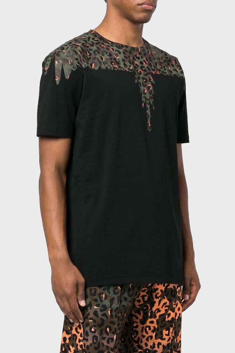 Marcelo Burlon Pamuklu Regular Fit Bisiklet Yaka Erkek T Shirt CMAA018S23JER0051060 SİYAH - Marcelo Burlon