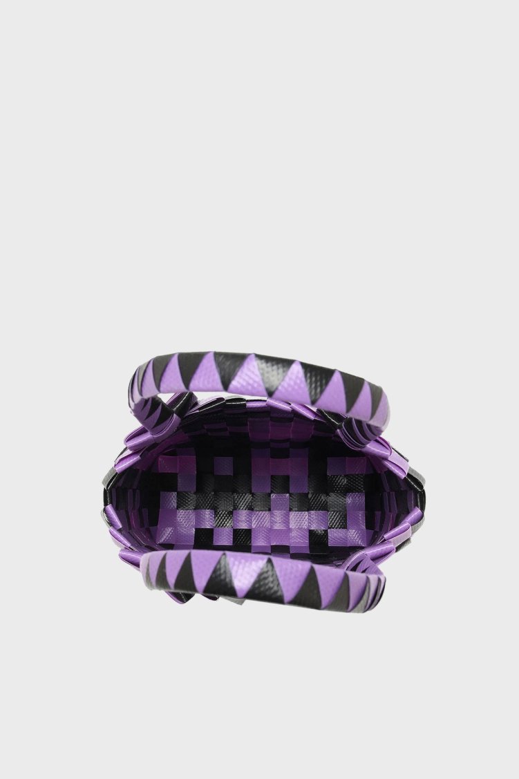 Marni 3D Sepet Örgü Bayan Çanta M00637 0M602 Lila-Siyah - Marni (1)