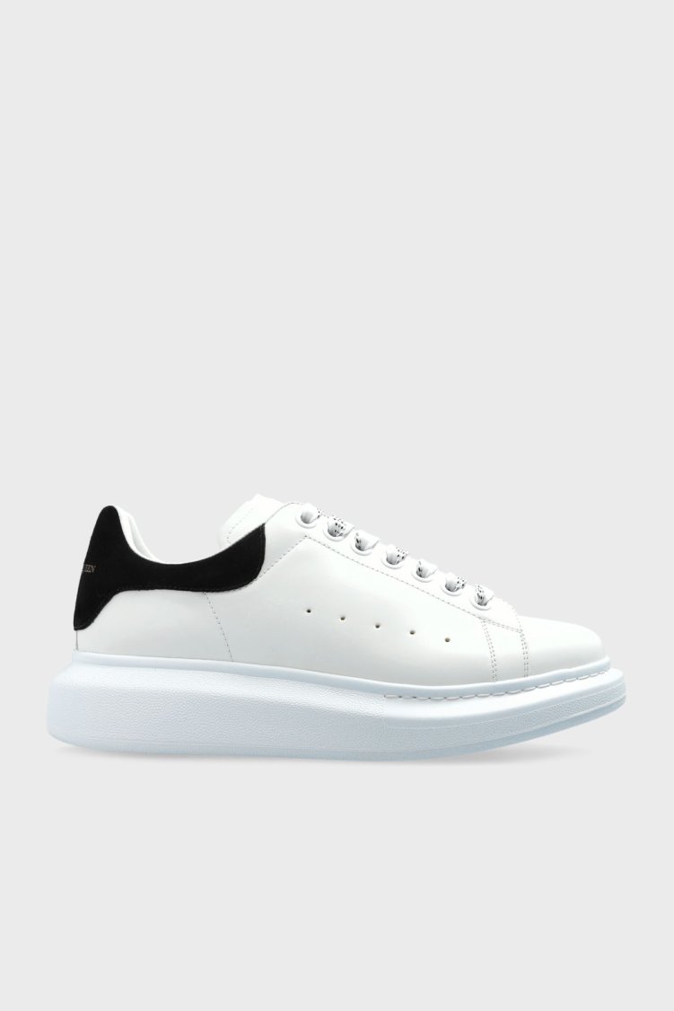 McQueen Logolu Hakiki Deri Kalın Taban Sneaker Kadın Ayakkabı 553770WIAIH 9061 BEYAZ - McQueen