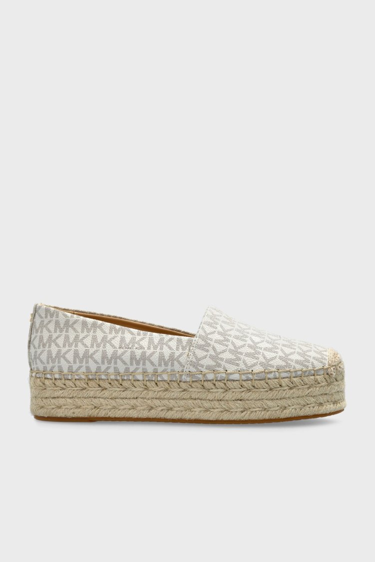 Michael Kors 4G Logo Baskılı Platform Taban 40S5LYFP1B150 Kadın Espadril 40S5LYFP1B 150 EKRU - Michael Kors