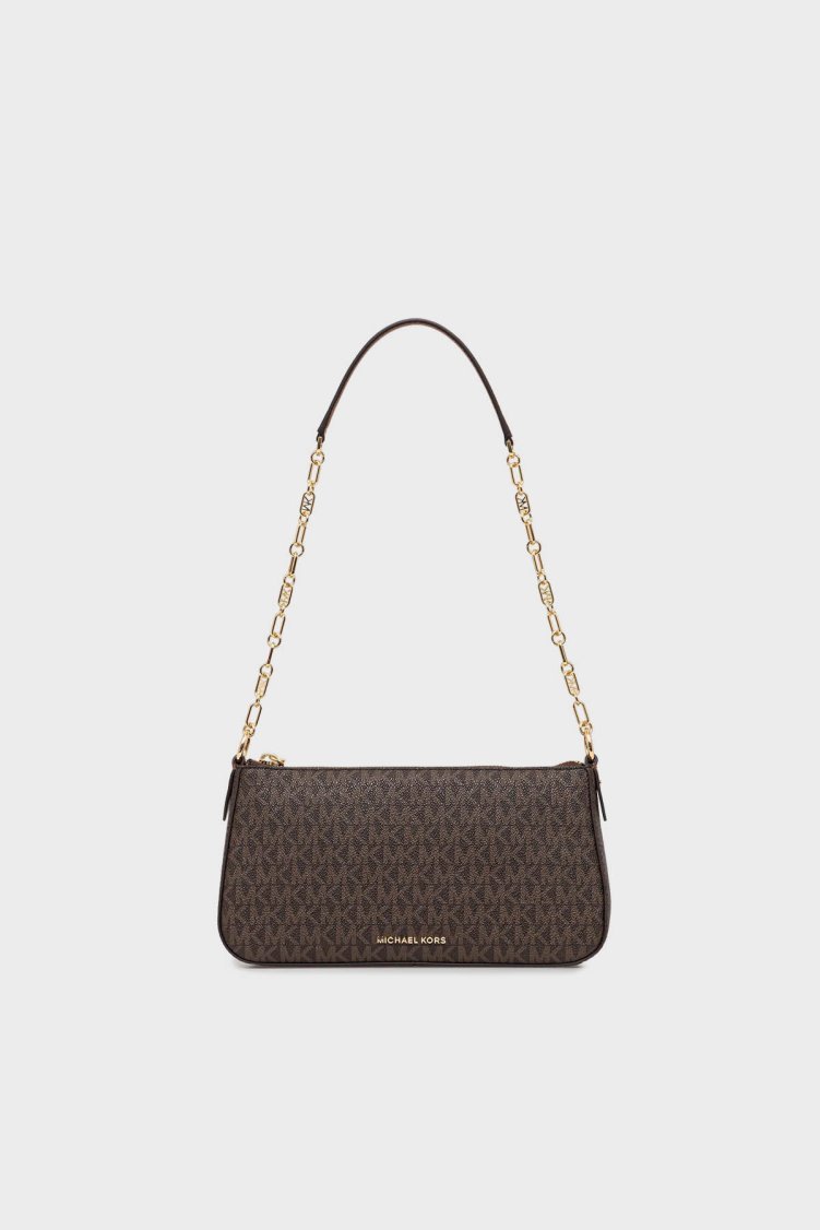 Michael Kors 4G Logo Baskılı Zincir Askılı Medium 32S5G8EW6B252 Kadın Çanta 32S5G8EW6B 252 Kahve - Michael Kors (1)