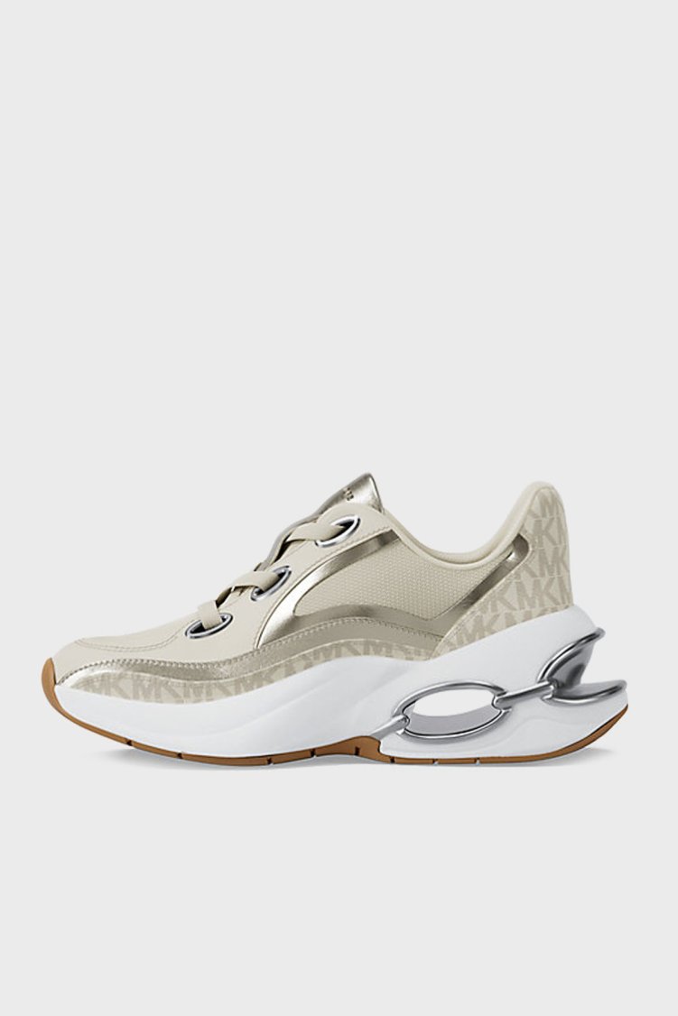 Michael Kors Deri Karışımlı Logo Detaylı Sneaker 43T5TRFS2B150 Kadın Ayakkabı 43T5TRFS2B 150 EKRU - Michael Kors (1)