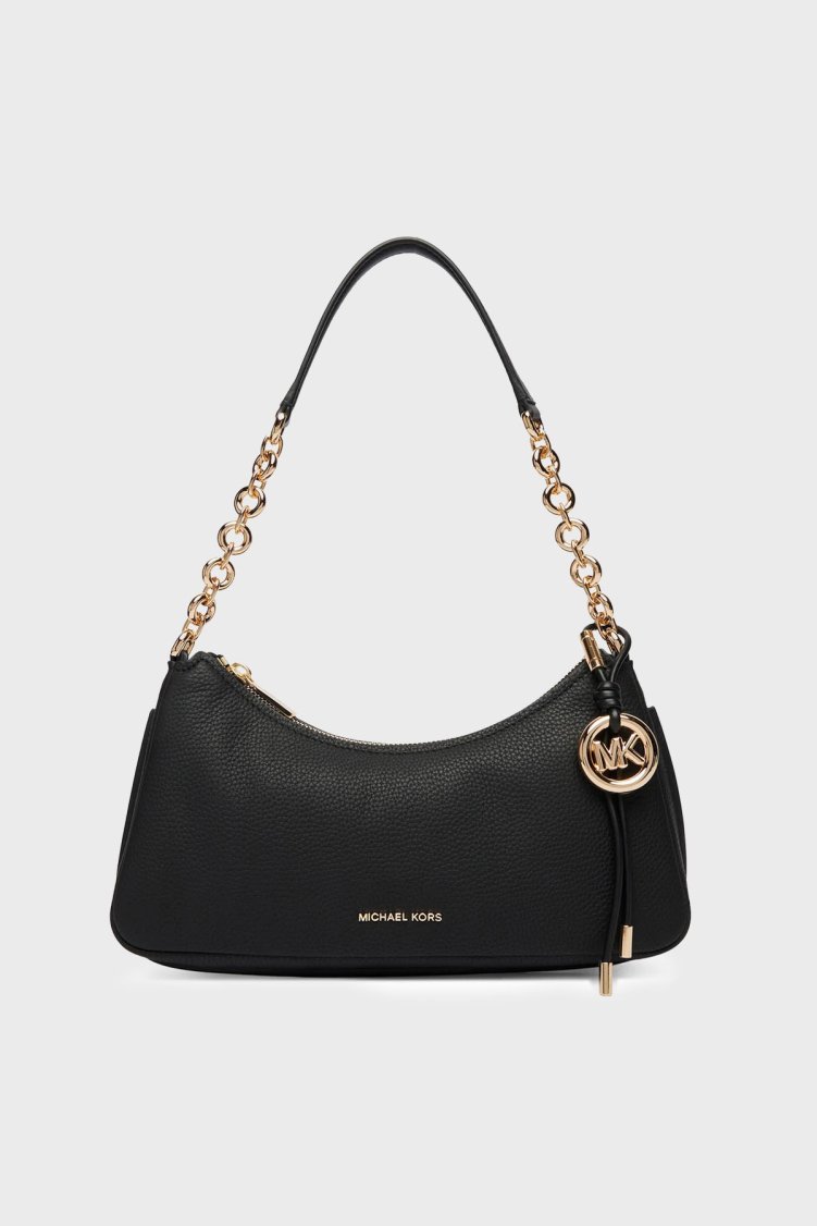 Michael Kors Deri Logolu Sabit Askılı 32R6GY5W8L001 Kadın Çanta 32R6GY5W8L 001 SİYAH - Michael Kors