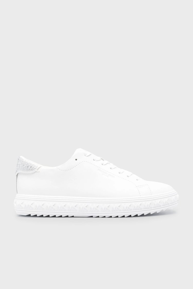 Michael Kors Deri Sneaker 43H3GVFS2L Kadın Ayakkabı 43H3GVFS2L 085 BEYAZ - Michael Kors