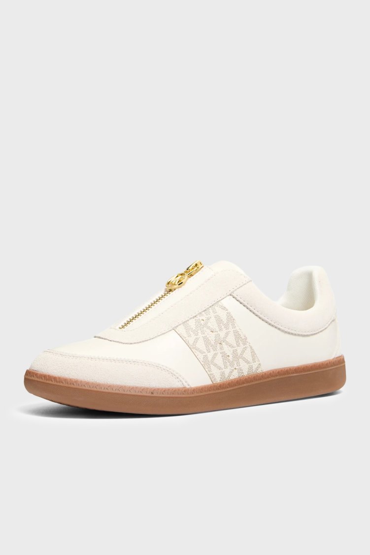 Michael Kors Fermuar Detaylı Logolu Sneaker 43F6JVFP3L150 Kadın Ayakkabı 43F6JVFP3L 150 Ekru - Michael Kors (1)
