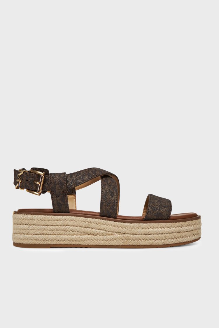 Michael Kors İmza Logolu Kadın Sandalet 40S5LYFS1B 200 KAHVE - Michael Kors