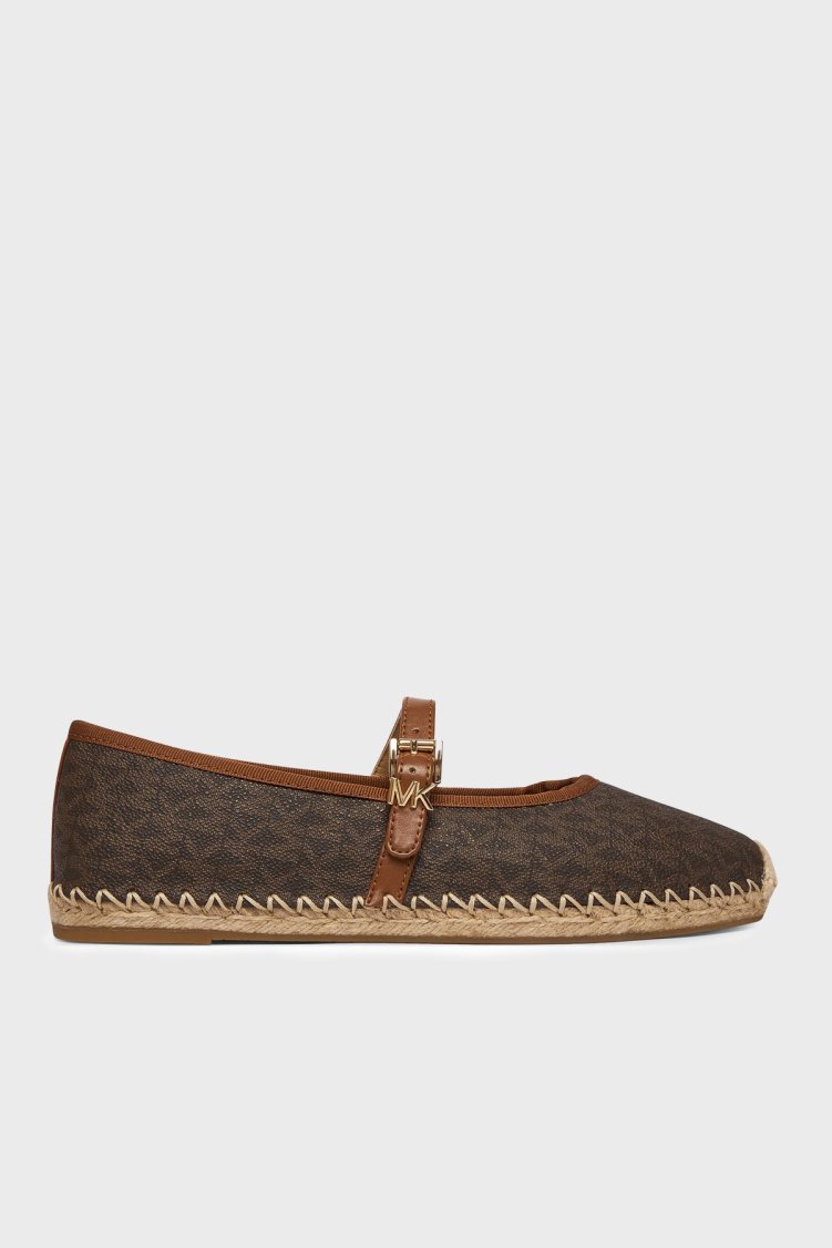 Michael Kors Logo Tokalı Kadın Espadril 40R6LYFP1B 200 KAHVE - Michael Kors