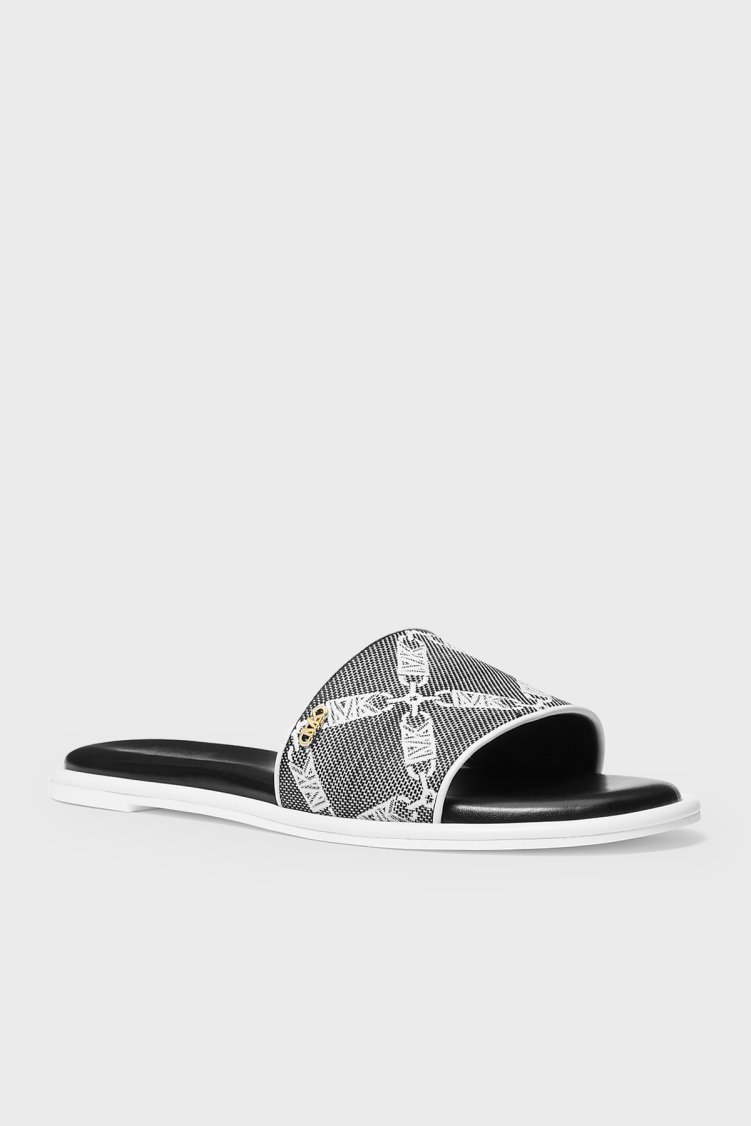 Michael Kors Logolu 40S4SYFS1Y012 Kadın Terlik 40S4SYFS1Y 012 SİYAH-BEYAZ - Michael Kors (1)