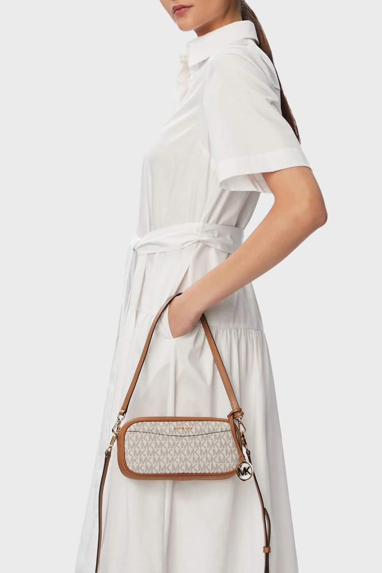 Michael Kors Logolu Ayarlanabilir Askılı 32T6GX5C1B149 Kadın Çanta 32T6GX5C1B 149 Ekru - Michael Kors (1)
