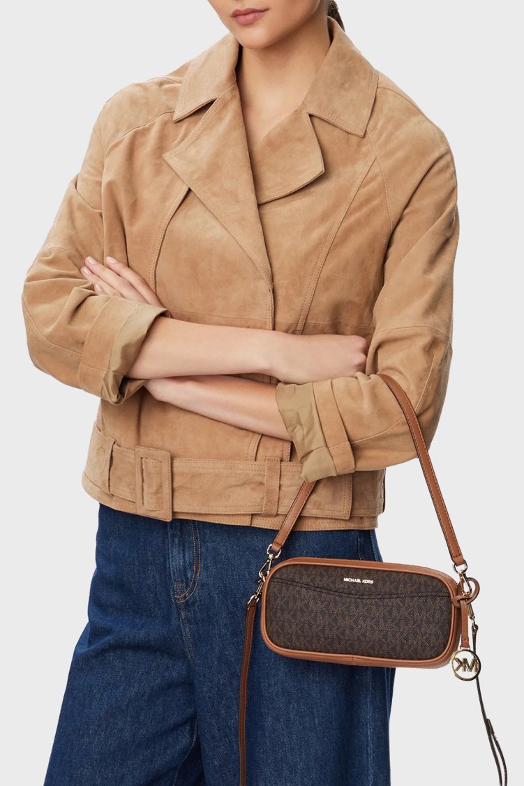 Michael Kors Logolu Ayarlanabilir Askılı 32T6GX5C1B252 Kadın Çanta 32T6GX5C1B 252 Kahve - Michael Kors (1)