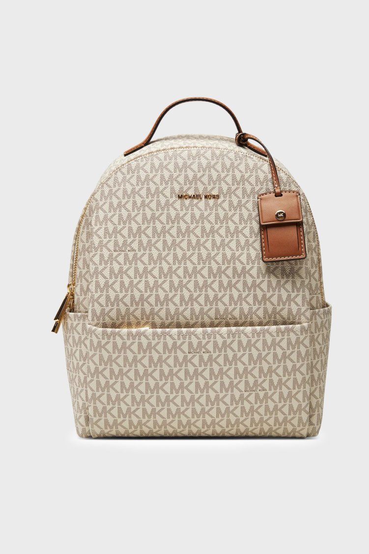 Michael Kors Logolu Ayarlanabilir Omuz Askılı 30T5G3XB2B149 Kadın Sırt Çantası 30T5G3XB2B 149 Ekru - Michael Kors