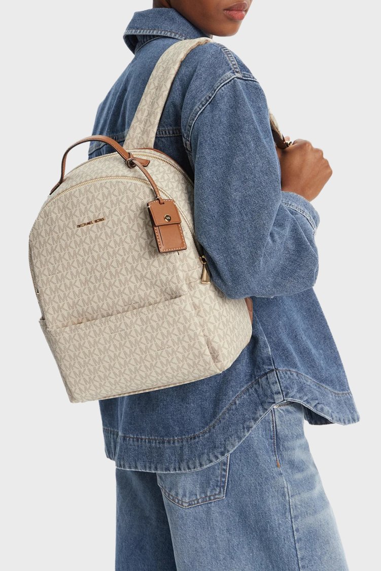 Michael Kors Logolu Ayarlanabilir Omuz Askılı 30T5G3XB2B149 Kadın Sırt Çantası 30T5G3XB2B 149 Ekru - Michael Kors (1)